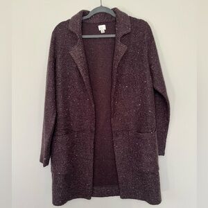 A New Day Size Dark Grey Speckled Faux Wool Pea Coat Size Medium